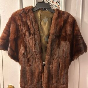 Elegant Brown Fur Women's Coat